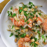 Shrimp with rice noodles